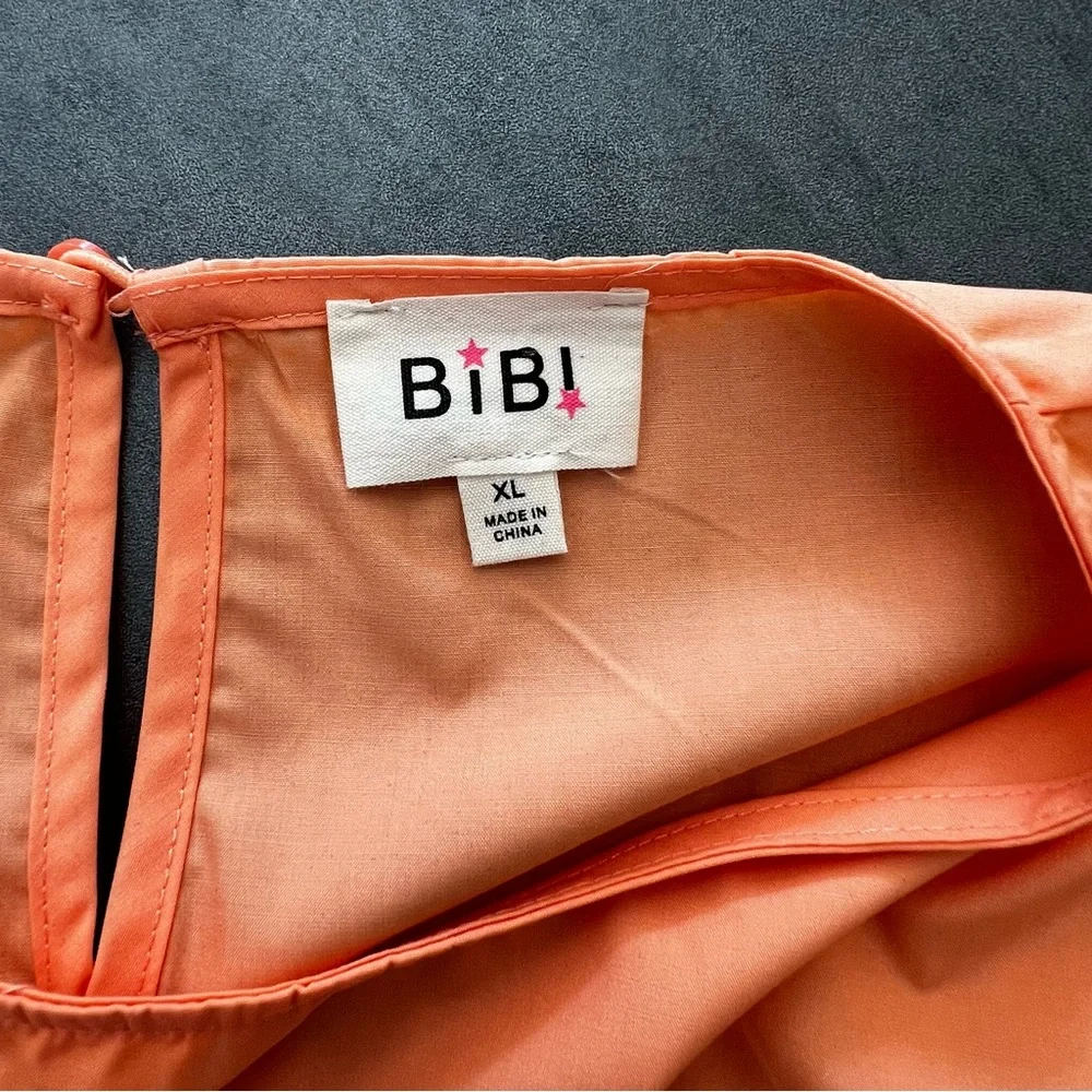 BiBi Halloween Orange Top with Sequin Sleeves - Picture 6 of 8